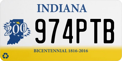 IN license plate 974PTB