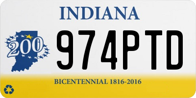 IN license plate 974PTD