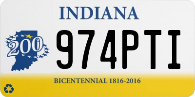 IN license plate 974PTI