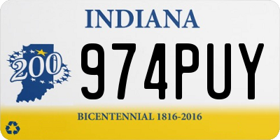 IN license plate 974PUY