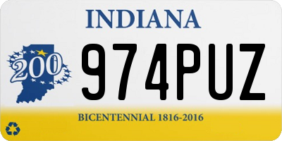 IN license plate 974PUZ