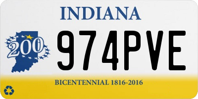 IN license plate 974PVE