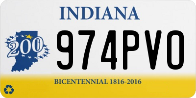IN license plate 974PVO