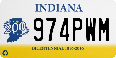 IN license plate 974PWM