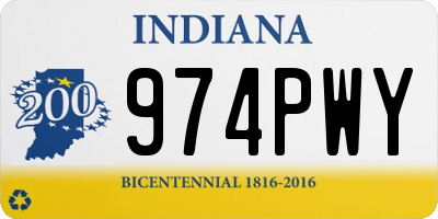 IN license plate 974PWY