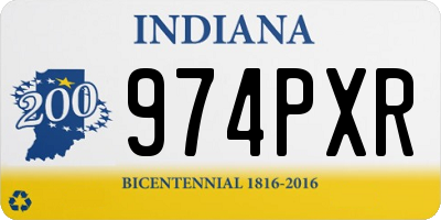 IN license plate 974PXR