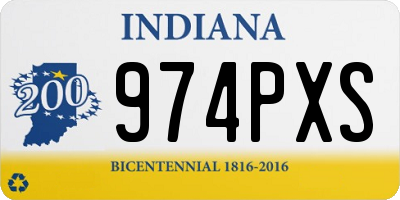 IN license plate 974PXS