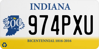 IN license plate 974PXU