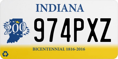 IN license plate 974PXZ