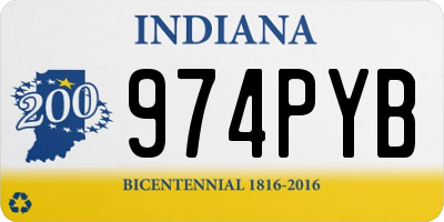 IN license plate 974PYB