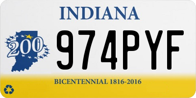 IN license plate 974PYF