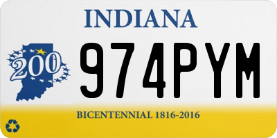 IN license plate 974PYM