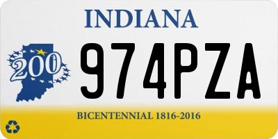 IN license plate 974PZA