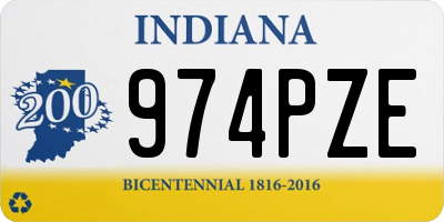 IN license plate 974PZE