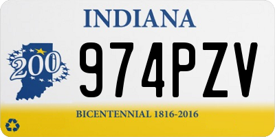 IN license plate 974PZV