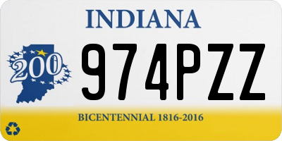 IN license plate 974PZZ