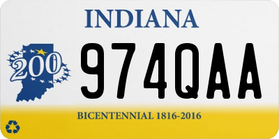 IN license plate 974QAA