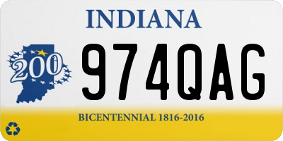 IN license plate 974QAG