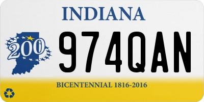 IN license plate 974QAN