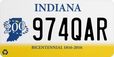 IN license plate 974QAR