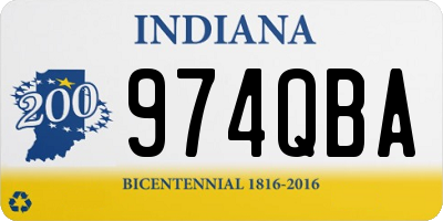 IN license plate 974QBA