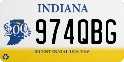 IN license plate 974QBG