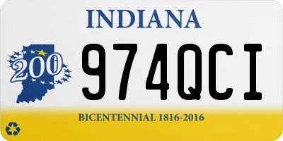 IN license plate 974QCI