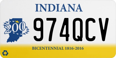 IN license plate 974QCV