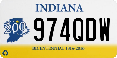 IN license plate 974QDW