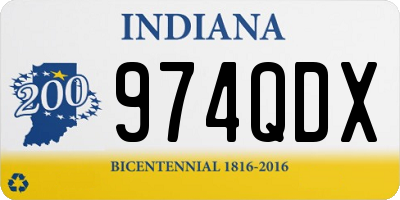 IN license plate 974QDX