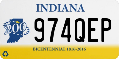 IN license plate 974QEP