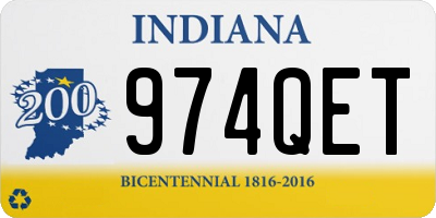 IN license plate 974QET