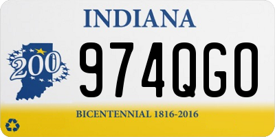 IN license plate 974QGO