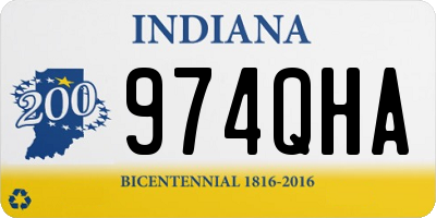 IN license plate 974QHA