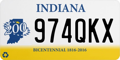 IN license plate 974QKX
