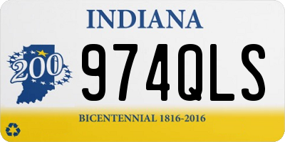 IN license plate 974QLS