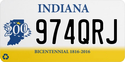 IN license plate 974QRJ
