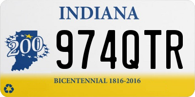IN license plate 974QTR