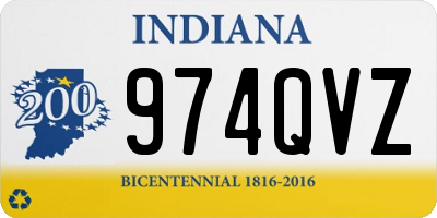 IN license plate 974QVZ