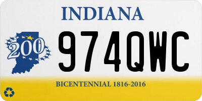 IN license plate 974QWC