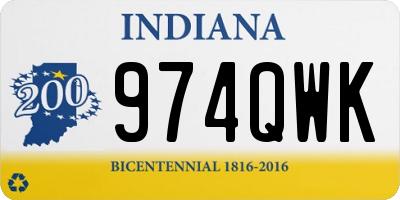 IN license plate 974QWK