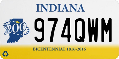 IN license plate 974QWM