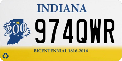 IN license plate 974QWR