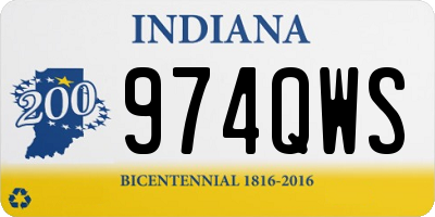 IN license plate 974QWS