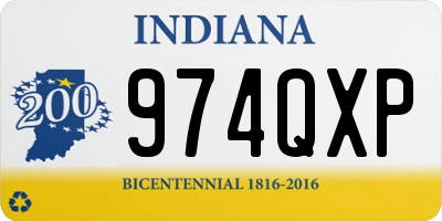 IN license plate 974QXP