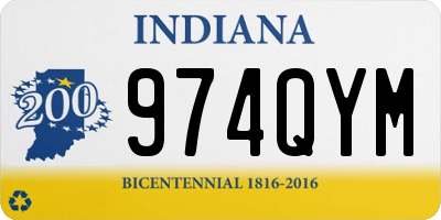 IN license plate 974QYM