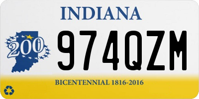 IN license plate 974QZM