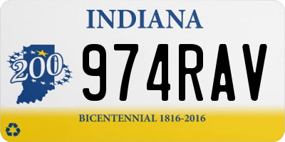 IN license plate 974RAV