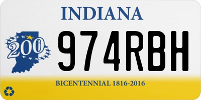 IN license plate 974RBH