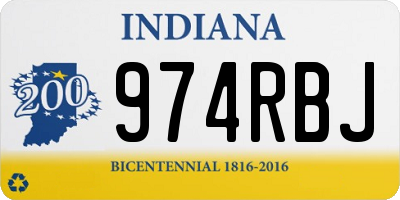 IN license plate 974RBJ